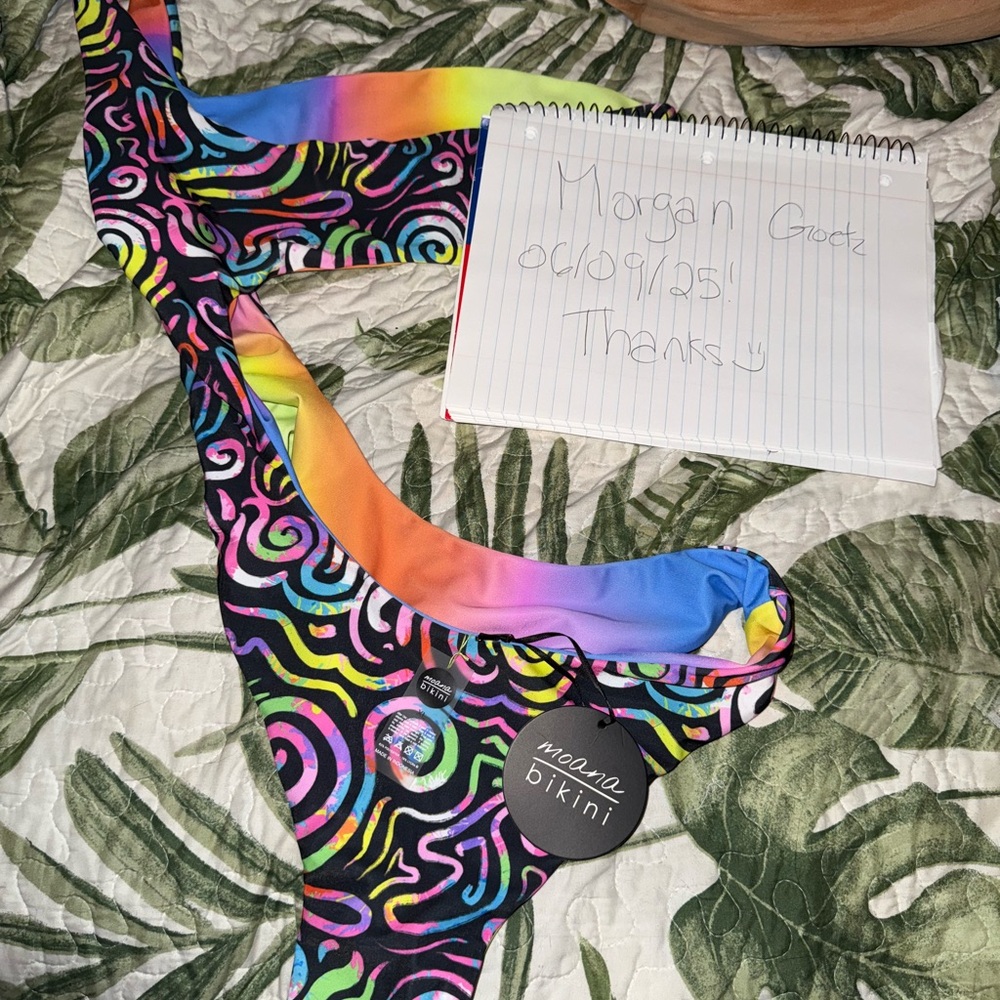 Moana Bikini with Multicolor Swirl Design